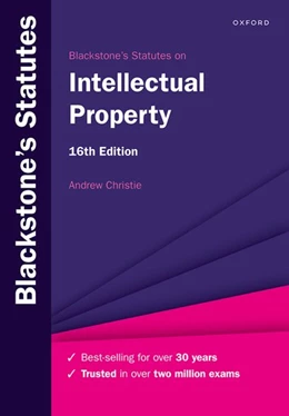 Abbildung von Christie | Blackstone's Statutes on Intellectual Property | 16. Auflage | 2023 | beck-shop.de