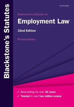 Abbildung von Kidner | Blackstone's Statutes on Employment Law | 32. Auflage | 2023 | beck-shop.de