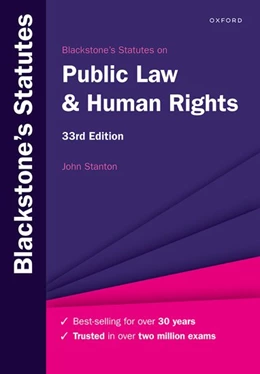 Abbildung von Stanton | Blackstone's Statutes on Public Law & Human Rights | 33. Auflage | 2023 | beck-shop.de