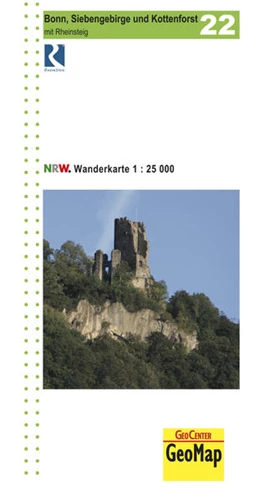 Abbildung von Geobasisdaten: Land NRW | Bonn, Siebengebirge und Kottenforst Blatt 22 topographische Wanderkarte 1:25.000 | 3. Auflage | 2023 | beck-shop.de