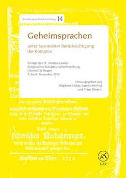 Abbildung von Hardy / Herling | Geheimsprachen unter besonderer Berücksichtigung der Romania | 1. Auflage | 2015 | 14 | beck-shop.de