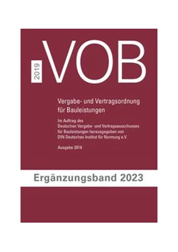 Abbildung von VOB Vergabe- und Vertragsordnung für Bauleistungen - Buch mit E-Book | 1. Auflage | 2023 | beck-shop.de