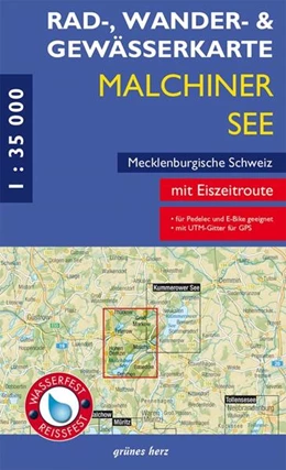 Abbildung von Rad-, Wander- und Gewässerkarte Malchiner See, Mecklenburgische Schweiz | 4. Auflage | 2023 | beck-shop.de