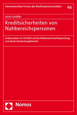 Abbildung von Schüßler | Kreditsicherheiten von Nahbereichspersonen | 1. Auflage | 2023 | 46 | beck-shop.de