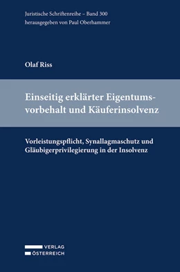 Abbildung von Riss | Einseitig erklärter Eigentumsvorbehalt und Käuferinsolvenz | 1. Auflage | 2023 | beck-shop.de