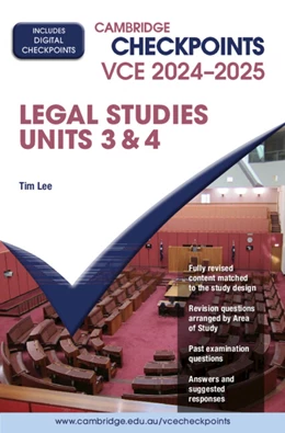 Abbildung von Lee | Cambridge Checkpoints VCE Legal Studies Units 3&4 2024-2025 | 1. Auflage | 2023 | beck-shop.de