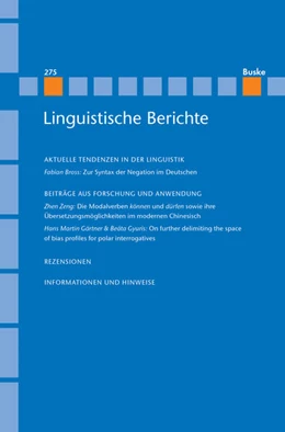 Abbildung von Steinbach / Meister | Linguistische Berichte Heft 275 | 1. Auflage | 2023 | 275 | beck-shop.de