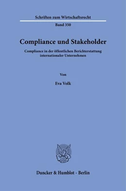 Abbildung von Volk | Compliance und Stakeholder. | 1. Auflage | 2023 | 350 | beck-shop.de
