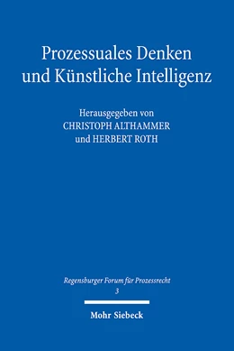 Abbildung von Althammer / Roth | Prozessuales Denken und Künstliche Intelligenz | 1. Auflage | 2023 | 3 | beck-shop.de