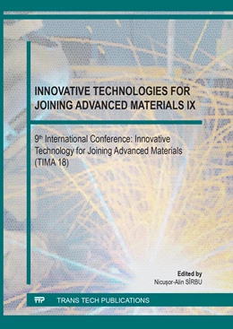 Abbildung von Sîrbu | Innovative Technologies for Joining Advanced Materials IX | 1. Auflage | 2019 | beck-shop.de