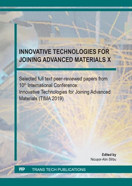 Abbildung von Sîrbu | Innovative Technologies for Joining Advanced Materials X | 1. Auflage | 2020 | beck-shop.de