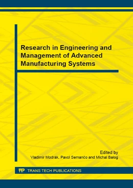Abbildung von Modrak / Semanco | Research in Engineering and Management of Advanced Manufacturing Systems | 1. Auflage | 2014 | beck-shop.de