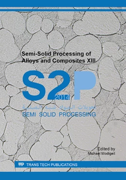 Abbildung von Modigell | Semi-Solid Processing of Alloys and Composites XIII | 1. Auflage | 2014 | beck-shop.de