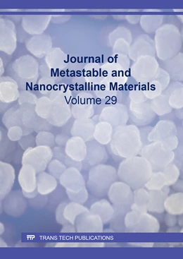Abbildung von Kolisnychenko | Journal of Metastable and Nanocrystalline Materials Vol. 29 | 1. Auflage | 2017 | beck-shop.de