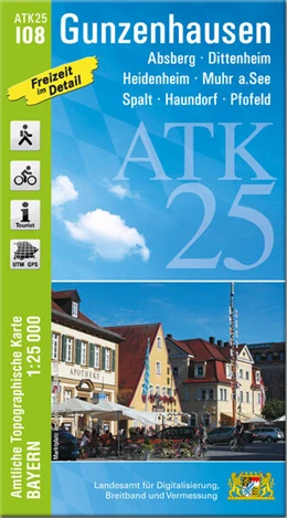 Abbildung von Landesamt für Digitalisierung | ATK25-I08 Gunzenhausen (Amtliche Topographische Karte 1:25000) | 1. Auflage | 2024 | beck-shop.de