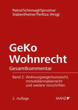 Abbildung von Painsi / Schinnagl | GeKo Wohnrecht Gesamtkommentar Band 2 Wohnungseigentumsgesetz | 2. Auflage | 2024 | beck-shop.de