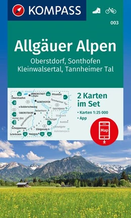 Abbildung von KOMPASS Wanderkarten-Set 003 Allgäuer Alpen, Oberstdorf, Sonthofen, Kleinwalsertal, Tannheimer Tal (2 Karten) 1:25.000 | 1. Auflage | 2024 | beck-shop.de