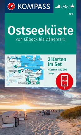 Abbildung von KOMPASS Wanderkarten-Set 724 Ostseeküste von Lübeck bis Dänemark (2 Karten) 1:50.000 | 3. Auflage | 2024 | beck-shop.de