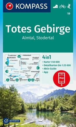 Abbildung von KOMPASS Wanderkarte 19 Totes Gebirge, Almtal, Stodertal 1:50.000 | 3. Auflage | 2024 | beck-shop.de