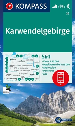 Abbildung von KOMPASS Wanderkarte 26 Karwendelgebirge 1:50.000 | 3. Auflage | 2024 | beck-shop.de