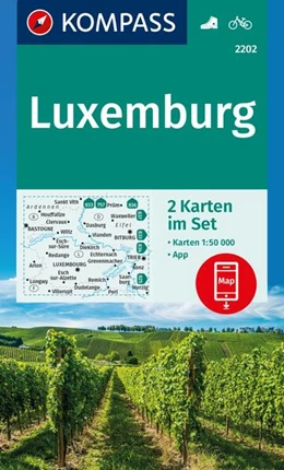 Abbildung von KOMPASS Wanderkarten-Set 2202 Luxemburg (2 Karten) 1:50.000 | 2. Auflage | 2024 | beck-shop.de