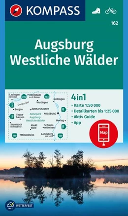 Abbildung von KOMPASS Wanderkarte 162 Augsburg, Westliche Wälder 1:50.000 | 1. Auflage | 2024 | beck-shop.de