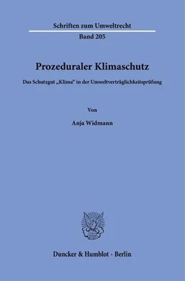 Abbildung von Widmann | Prozeduraler Klimaschutz. | 1. Auflage | 2024 | 205 | beck-shop.de