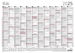 Abbildung von Zettler Kalender | Jahresübersicht A4 12M/1S 2025 - 29,7x21 cm - gerollt - mit Arbeitstage- und Wochenzählung - Posterkalender - Jahresplaner - 934-6111 | 1. Auflage | 2024 | beck-shop.de