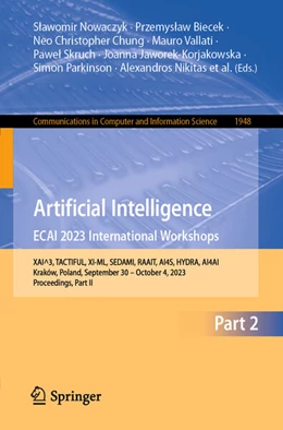 Abbildung von Nowaczyk / Biecek | Artificial Intelligence. ECAI 2023 International Workshops | 1. Auflage | 2024 | beck-shop.de