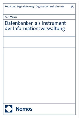 Abbildung von Mauer | Datenbanken als Instrument der Informationsverwaltung | 1. Auflage | 2024 | 15 | beck-shop.de