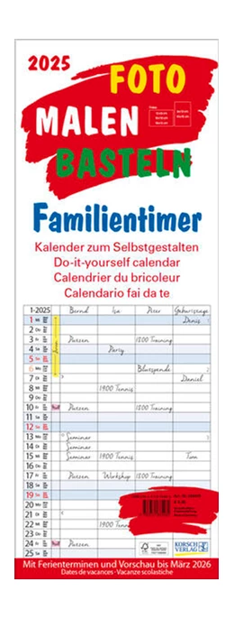 Abbildung von Korsch | Foto-Malen-Basteln Familientimer 2025 | 1. Auflage | 2024 | beck-shop.de