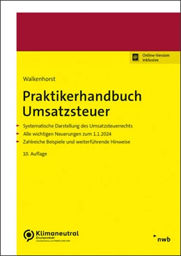 Abbildung von Walkenhorst | Praktikerhandbuch Umsatzsteuer (Online Version) | 10. Auflage | 2024 | beck-shop.de