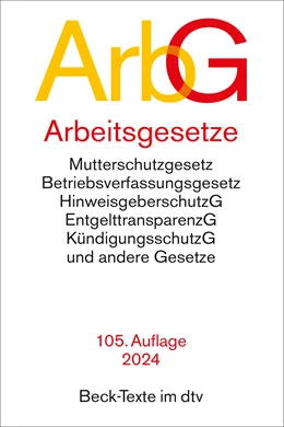 Abbildung von Arbeitsgesetze: ArbG | 105. Auflage | 2024 | 5006 | beck-shop.de