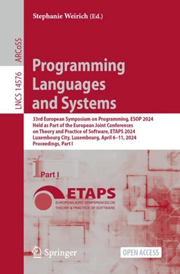 Abbildung von Weirich | Programming Languages and Systems | 1. Auflage | 2024 | 14576 | beck-shop.de
