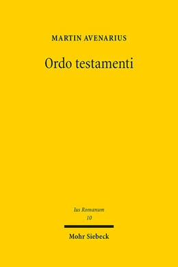 Abbildung von Ordo testamenti | 1. Auflage | 2024 | 10 | beck-shop.de