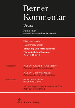 Abbildung von Aebi-Müller / Müller | Die natürlichen Personen, Art. 11-27 ZGB, 5. Ergänzungslieferung | 1. Auflage | 2024 | beck-shop.de
