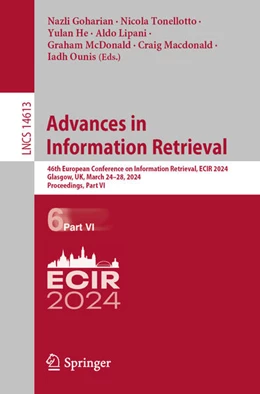 Abbildung von Goharian / Tonellotto | Advances in Information Retrieval | 1. Auflage | 2024 | beck-shop.de