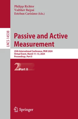 Abbildung von Richter / Bajpai | Passive and Active Measurement | 1. Auflage | 2024 | beck-shop.de