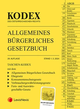 Abbildung von Doralt | Taschen-Kodex ABGB 2024 - inkl. App | 28. Auflage | 2024 | beck-shop.de