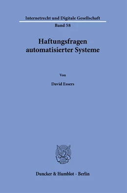 Abbildung von Essers | Haftungsfragen automatisierter Systeme. | 1. Auflage | 2024 | 58 | beck-shop.de