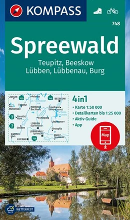 Abbildung von KOMPASS Wanderkarte 748 Spreewald, Teupitz, Beeskow, Lübben, Lübbenau, Burg 1:50.000 | 2. Auflage | 2024 | beck-shop.de