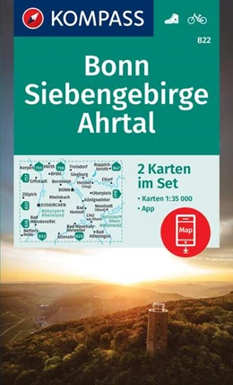 Abbildung von KOMPASS Wanderkarten-Set 822 Bonn, Siebengebirge, Ahrtal (2 Karten) 1:35.000 | 2. Auflage | 2024 | beck-shop.de