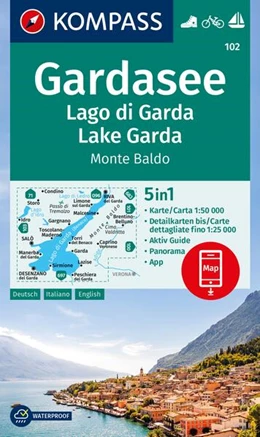 Abbildung von KOMPASS Wanderkarte 102 Gardasee, Lago di Garda, Lake Garda, Monte Baldo 1:50.000 | 1. Auflage | 2024 | beck-shop.de