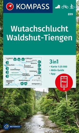 Abbildung von KOMPASS Wanderkarte 899 Wutachschlucht, Waldshut-Tiengen 1:25.000 | 2. Auflage | 2024 | beck-shop.de