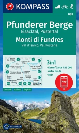 Abbildung von KOMPASS Wanderkarte 081 Pfunderer Berge/Monti di Fundres 1:25.000 | 2. Auflage | 2024 | beck-shop.de