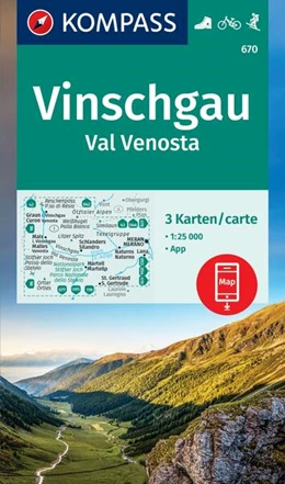 Abbildung von KOMPASS Wanderkarten-Set 670 Vinschgau / Val Venosta (3 Karten) 1:25.000 | 2. Auflage | 2024 | beck-shop.de