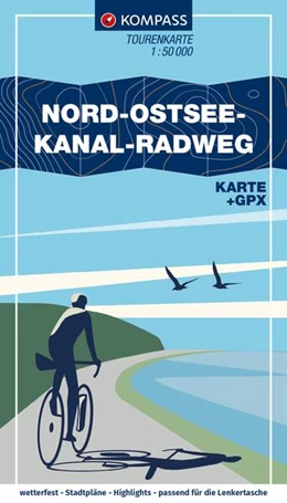 Abbildung von KOMPASS Fahrrad-Tourenkarte Nord-Ostsee-Kanal-Radweg 1:50.000 | 2. Auflage | 2024 | beck-shop.de