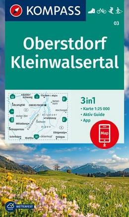 Abbildung von KOMPASS Wanderkarte 03 Oberstdorf, Kleinwalsertal 1:25.000 | 2. Auflage | 2024 | beck-shop.de