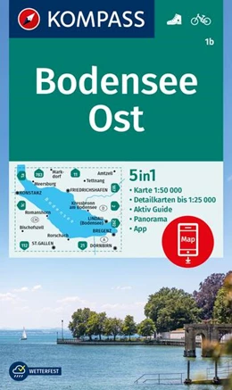 Abbildung von KOMPASS Wanderkarte 1b Bodensee Ost 1:50.000 | 2. Auflage | 2024 | beck-shop.de