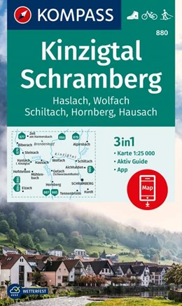 Abbildung von KOMPASS Wanderkarte 880 Kinzigtal Schramberg, 1:25.000 | 2. Auflage | 2024 | beck-shop.de